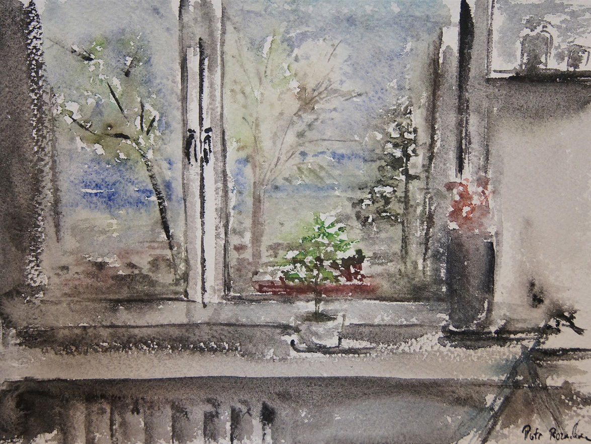 Widok z okna na Młyńskiej w Kakowie